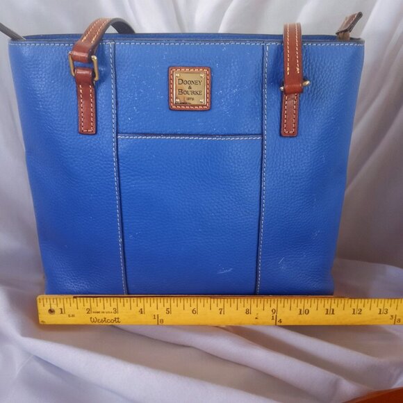 Dooney & Bourke Blue and Brown Shoulder Bag - Picture 13 of 16